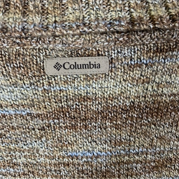 Columbia Women's Size M Brown Cream Tweed Turtle Neck Long Sleeve Sweater - Picture 9 of 10